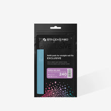 Load image into Gallery viewer, STALEKS PRO EXCLUSIVE 20 DISPOSABLE FILES FOR STRAIGHT NAIL FILE (SOFT BASE) 240 GRIT (30 PCS) DFEX-20